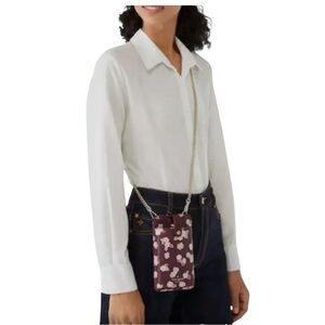 ❤️‍🔥Kate Spade Burgandy  and Pink Floral Phone Case